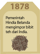 1878,Pemerintah Hindia Belanda mengimpor bibit teh dari India